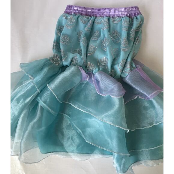 Disney Store Little Mermaid Ariel Dress Skirt Halloween Costume Sz 4 4T - Picture 3 of 8